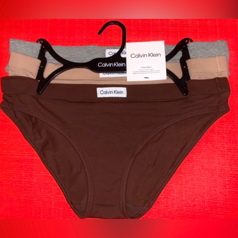 3 pack bundle of Calvin Klein bikini underwear